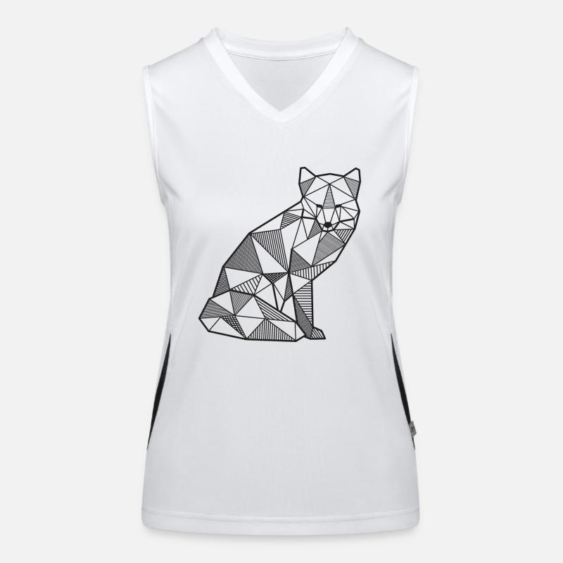 Fuchs Geometrisch fox Geschenk idee Wald wild Tier Funktionelles Kontrast-Tank Top für Frauen