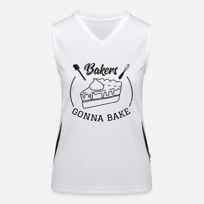 Backen Bäcker Bäckerin Kuchen Torte Geschenk idee Funktionelles Kontrast-Tank Top für Frauen
