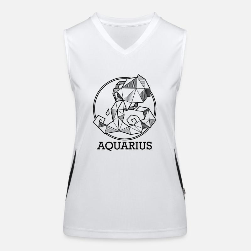 Zodiac Aquarius Gift Astro Aquarius Women's Functional Contrast Tank Top