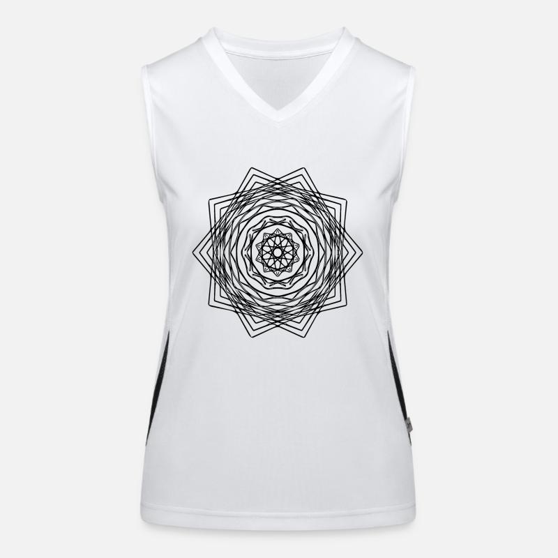 Geometric Square Mandala Square Shape Women's Functional Contrast Tank Top