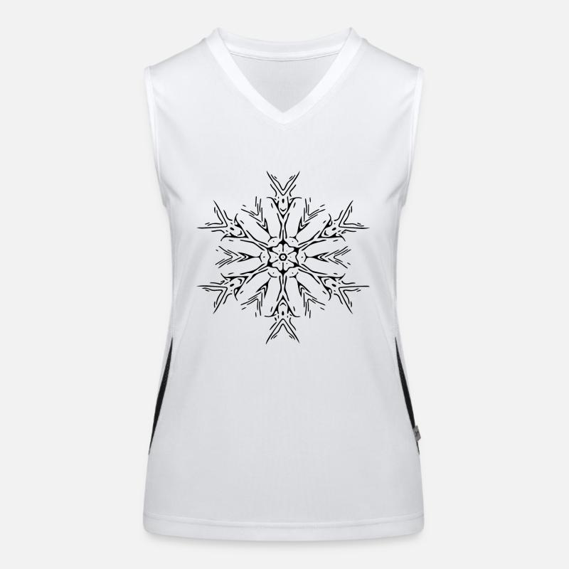 Mandala Lines Abstract Shape Pattern Débardeur respirant contrasté Femme