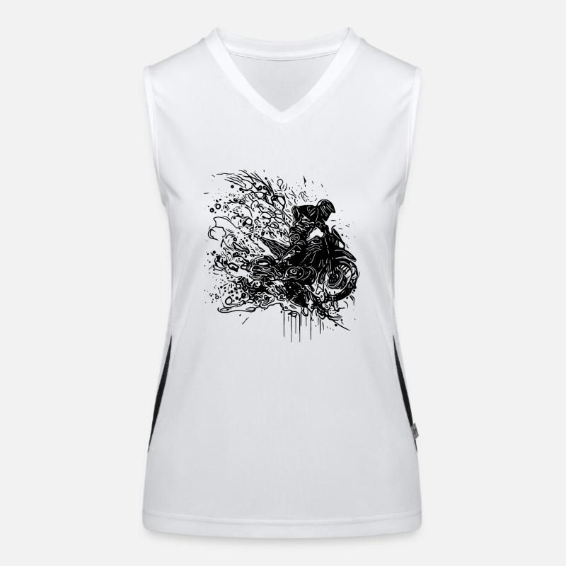 Style Racing Moto Splash Débardeur respirant contrasté Femme