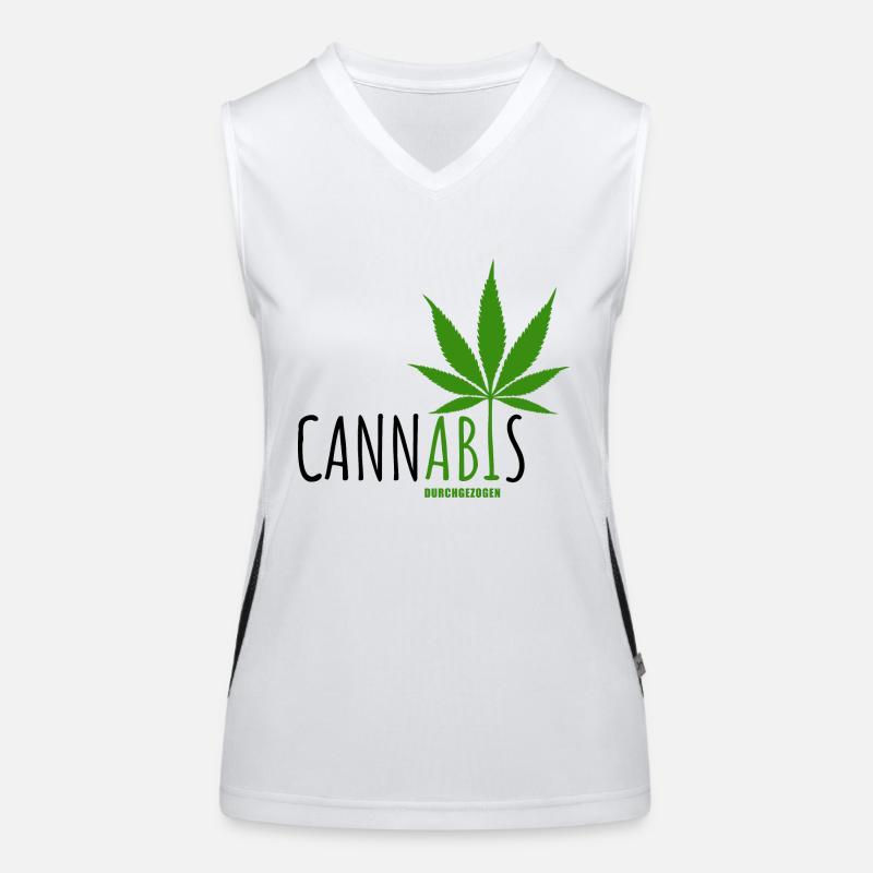 CannABIs Abi durchgezogen - Abitur - Spruch Funktionelles Kontrast-Tank Top für Frauen