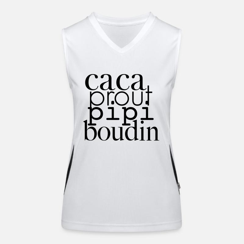 caca prout pipi boudin Débardeur respirant contrasté Femme