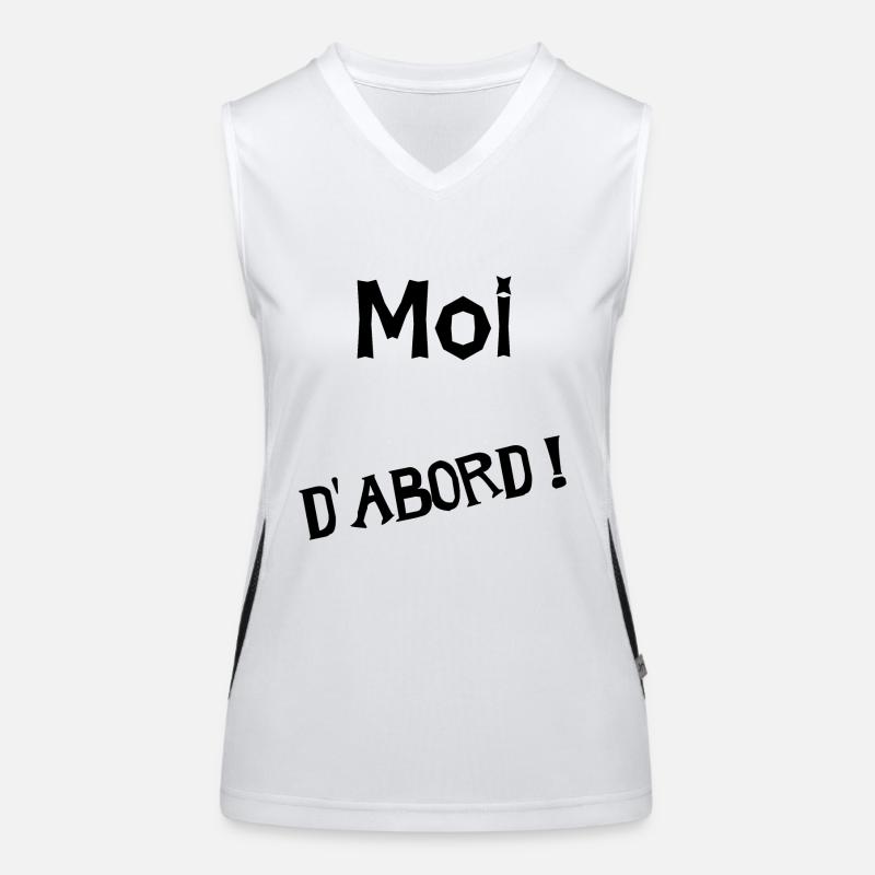 MOI D'ABORD. HUMOUR Débardeur respirant contrasté Femme