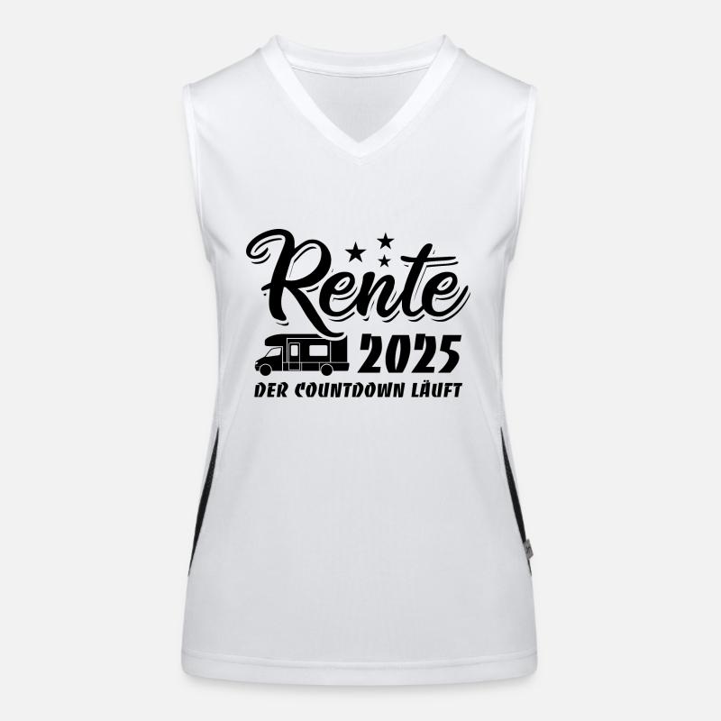 Rente 2025 der Countdown läuft Camper Funktionelles Kontrast-Tank Top für Frauen