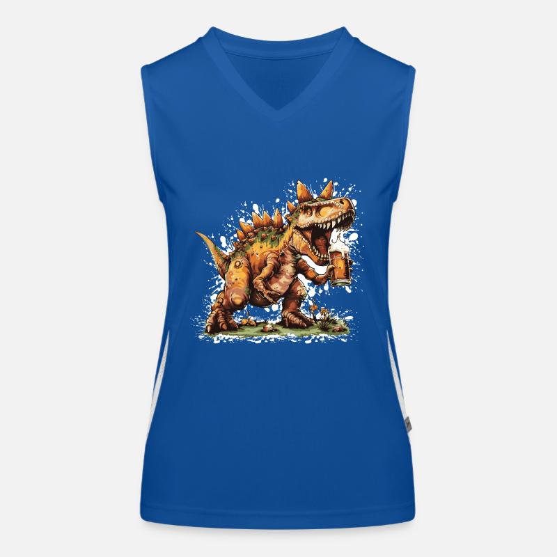 Dinosaurier stegosaurus Bier Funktionelles Kontrast-Tank Top für Frauen