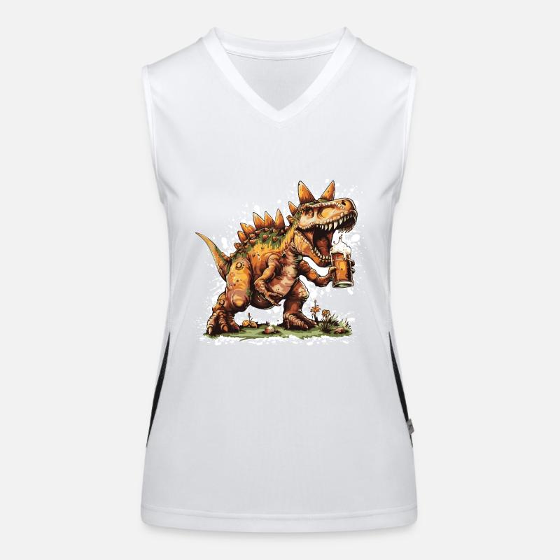 Dinosaurier stegosaurus Bier Funktionelles Kontrast-Tank Top für Frauen