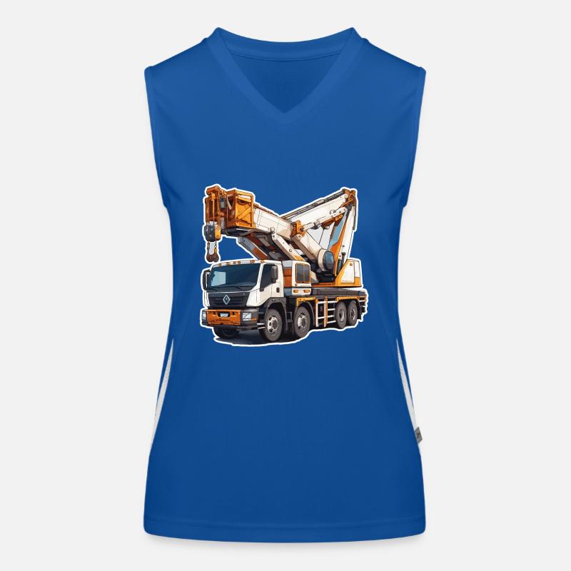 Crane / construction site / winch / crane system Women's Functional Contrast Tank Top