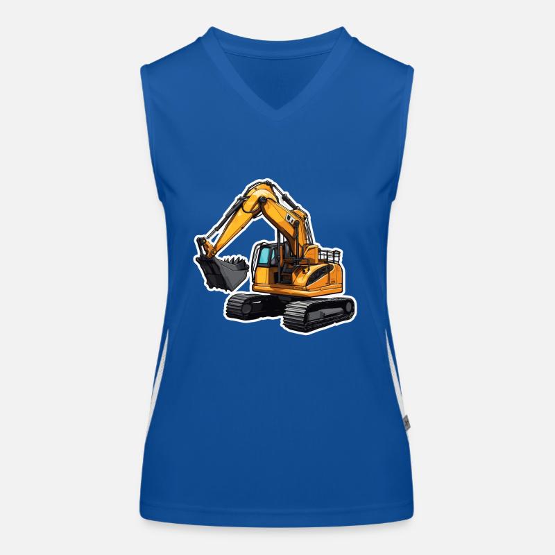 Bagger / Baustelle / Maschine /graben / Schaufel Funktionelles Kontrast-Tank Top für Frauen