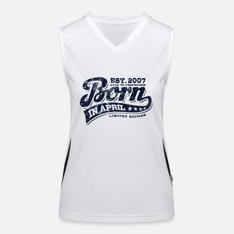 Born in April 2007 - Geburtstag - Geschenk Funktionelles Kontrast-Tank Top für Frauen