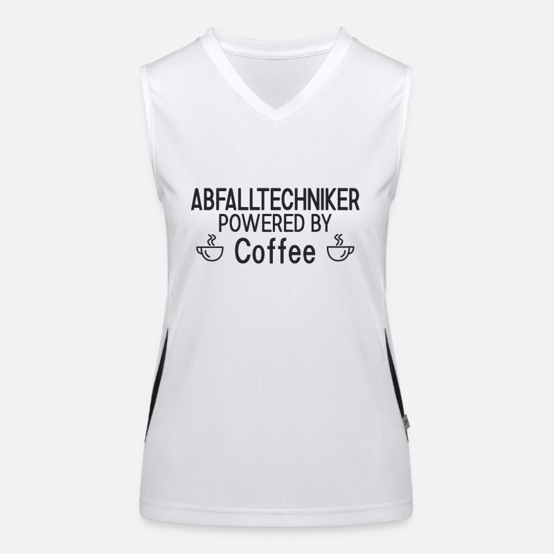 Technicien des déchets alimenté par le café Débardeur respirant contrasté Femme