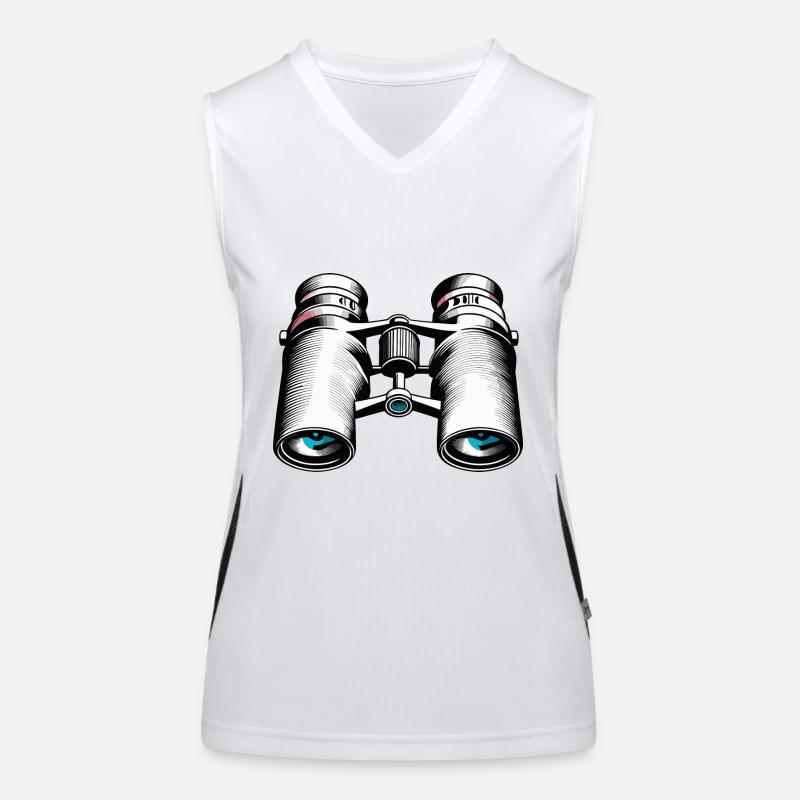 Fernglas / Beobachtung / Observation / Abenteuer Funktionelles Kontrast-Tank Top für Frauen