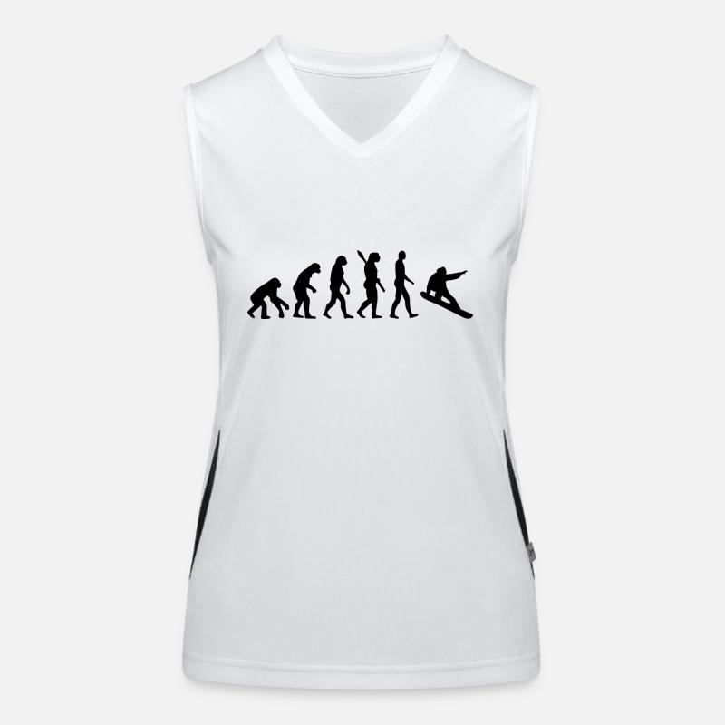 Evolution Snowboard Snowboarden b Funktionelles Kontrast-Tank Top für Frauen
