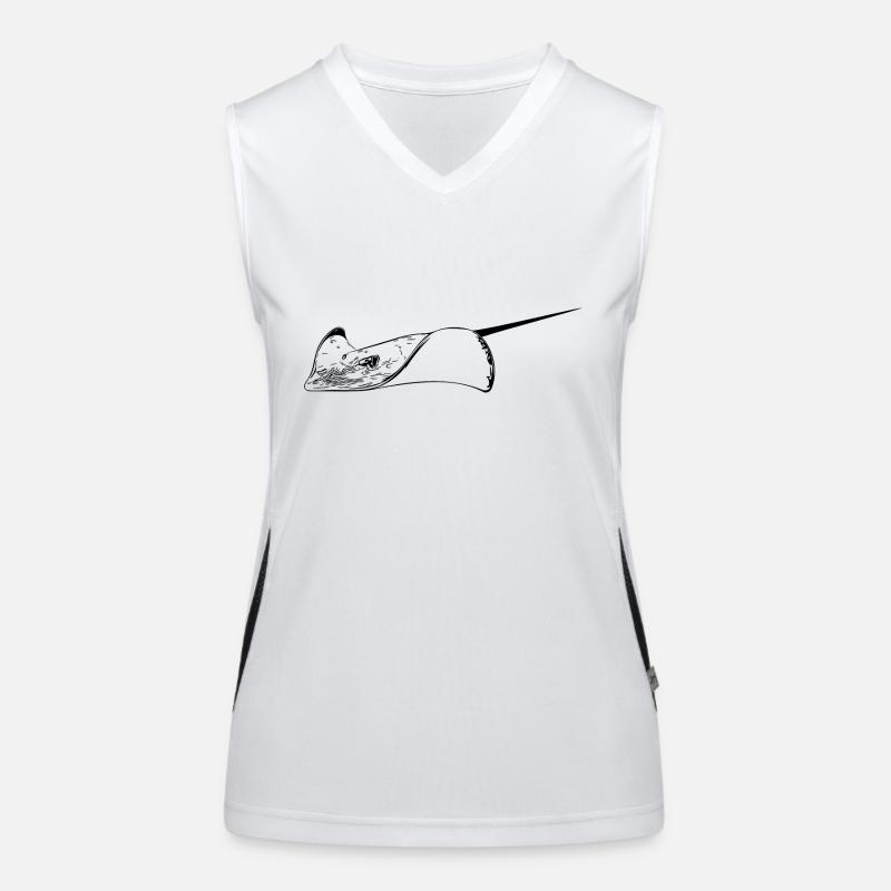 Stingrays en vol élégant Débardeur respirant contrasté Femme