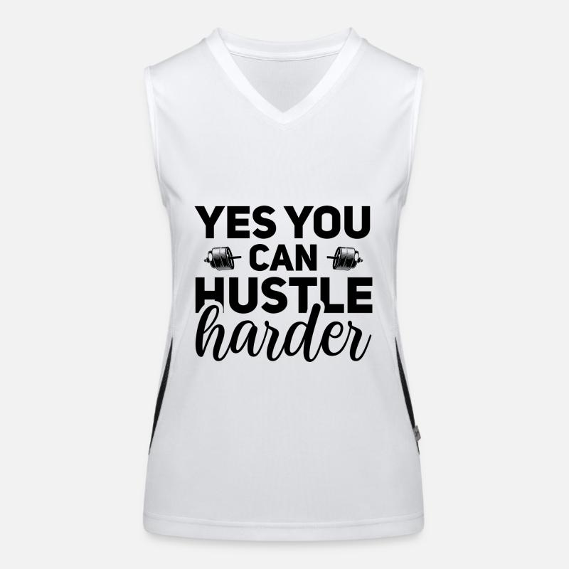 Yes You Can Hustle Harder Women's Functional Contrast Tank Top