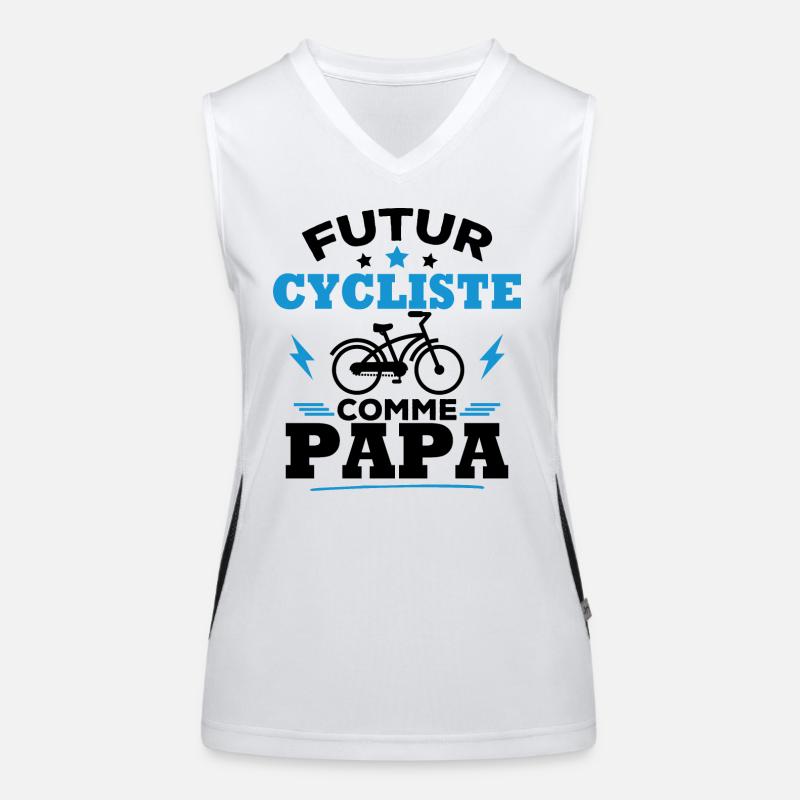 Futur cycliste comme papa Débardeur respirant contrasté Femme