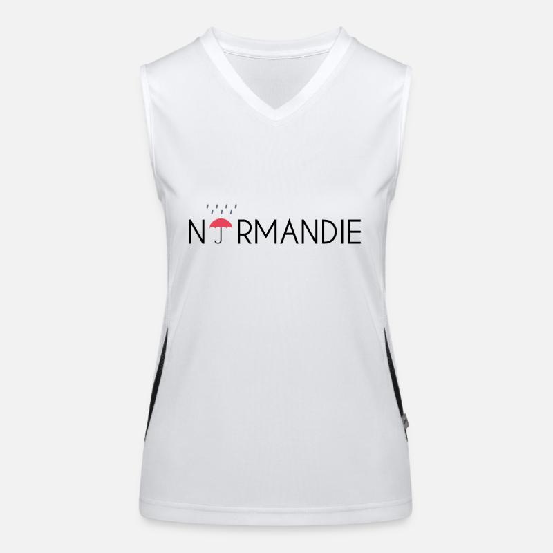 Normandy Umbrella - Women's Functional Contrast Tank Top - white/black