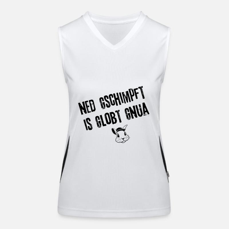 Gschimpft & Globt | Redewendung Funktionelles Kontrast-Tank Top für Frauen