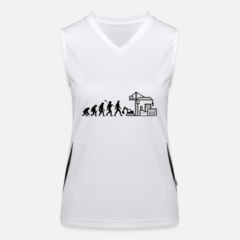 Evolution - Baustelle - Bauarbeiter Funktionelles Kontrast-Tank Top für Frauen