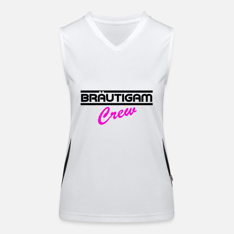 Bräutigam Crew /Junggesellenabschied / Feier / JGA Funktionelles Kontrast-Tank Top für Frauen
