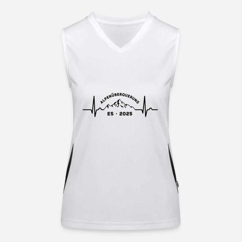 Alpenüberquerung Alpen Überquerung E5 Wandern Funktionelles Kontrast-Tank Top für Frauen
