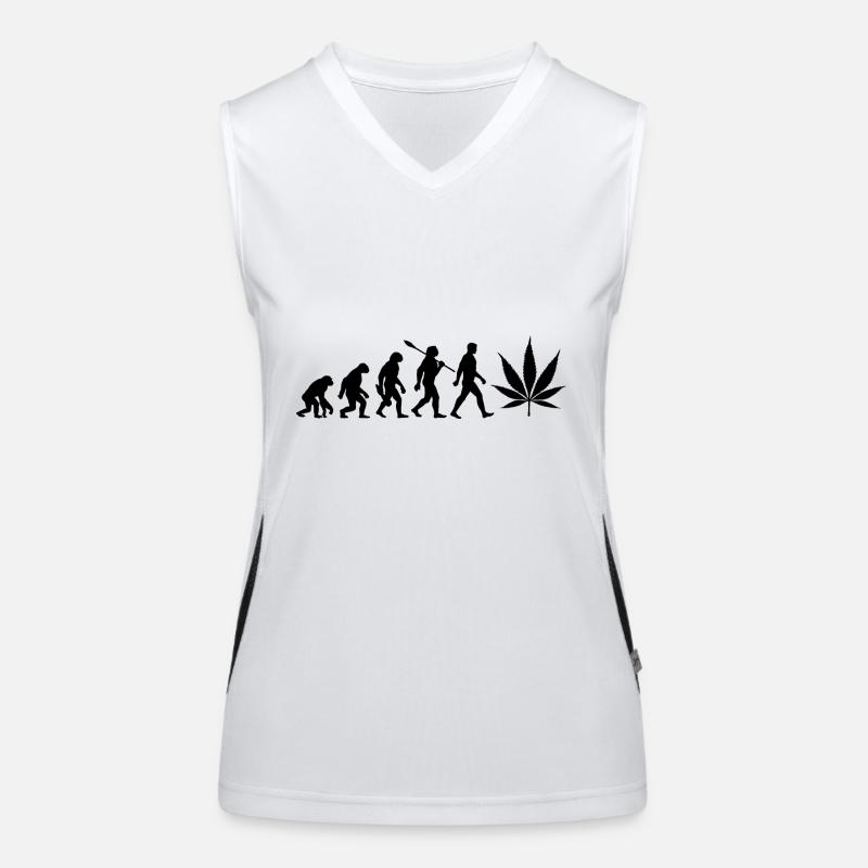 Evolution Cannabis - Hanf - Kiffen legal Funktionelles Kontrast-Tank Top für Frauen