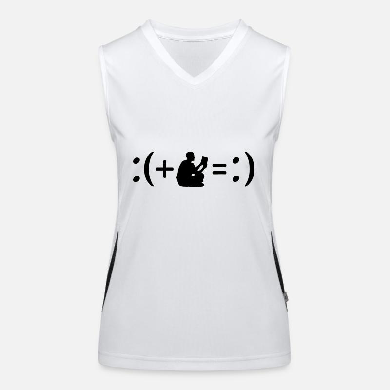 Reading Makes Me Happy, Happiness Formula Women's Functional Contrast Tank Top