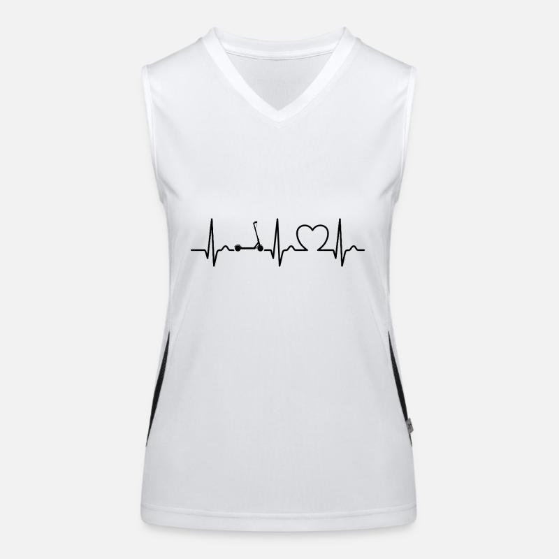 E-Scooter, Elektro Roller mit Akku Funktionelles Kontrast-Tank Top für Frauen