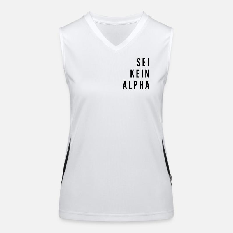 Sei kein Alpha | minimalistisches Design Funktionelles Kontrast-Tank Top für Frauen