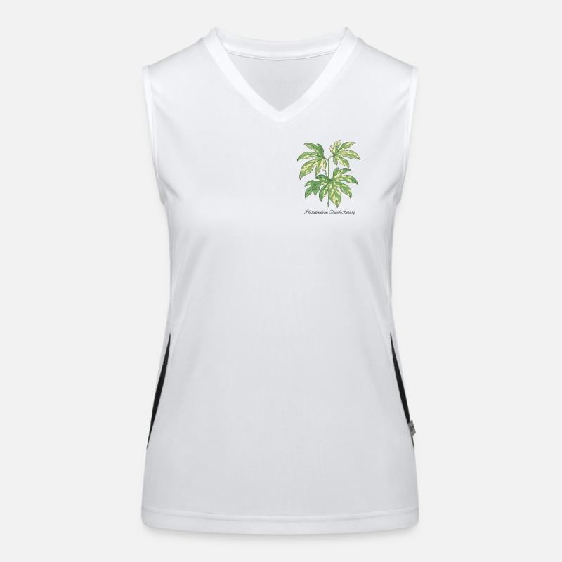 Plante élégante - Philodendron Florida Beauty Débardeur respirant contrasté Femme