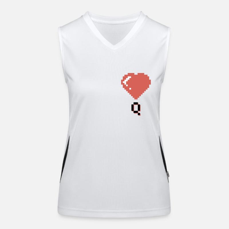 Herzkönigin Funktionelles Kontrast-Tank Top für Frauen