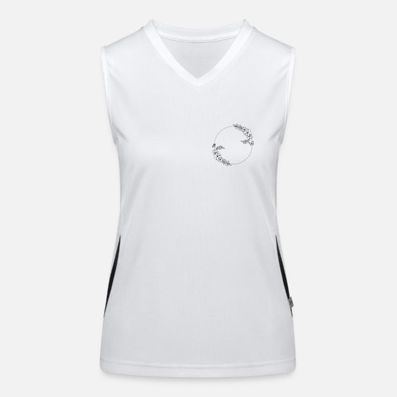 Rahmen blume Funktionelles Kontrast-Tank Top für Frauen