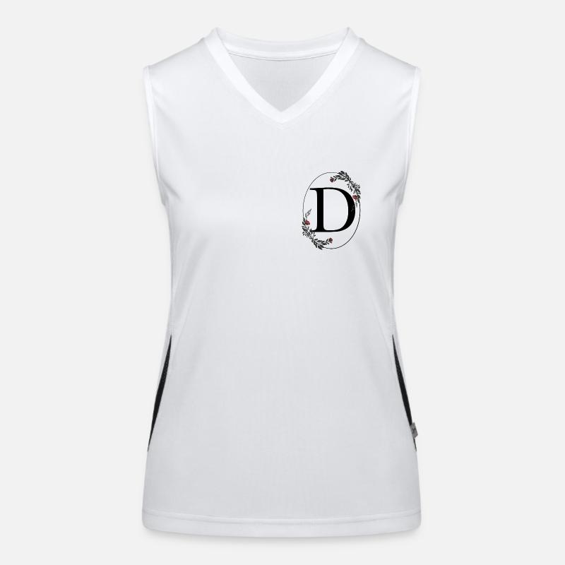 Letter D Women's Functional Contrast Tank Top