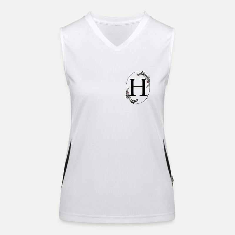 Buchstabe H Funktionelles Kontrast-Tank Top für Frauen