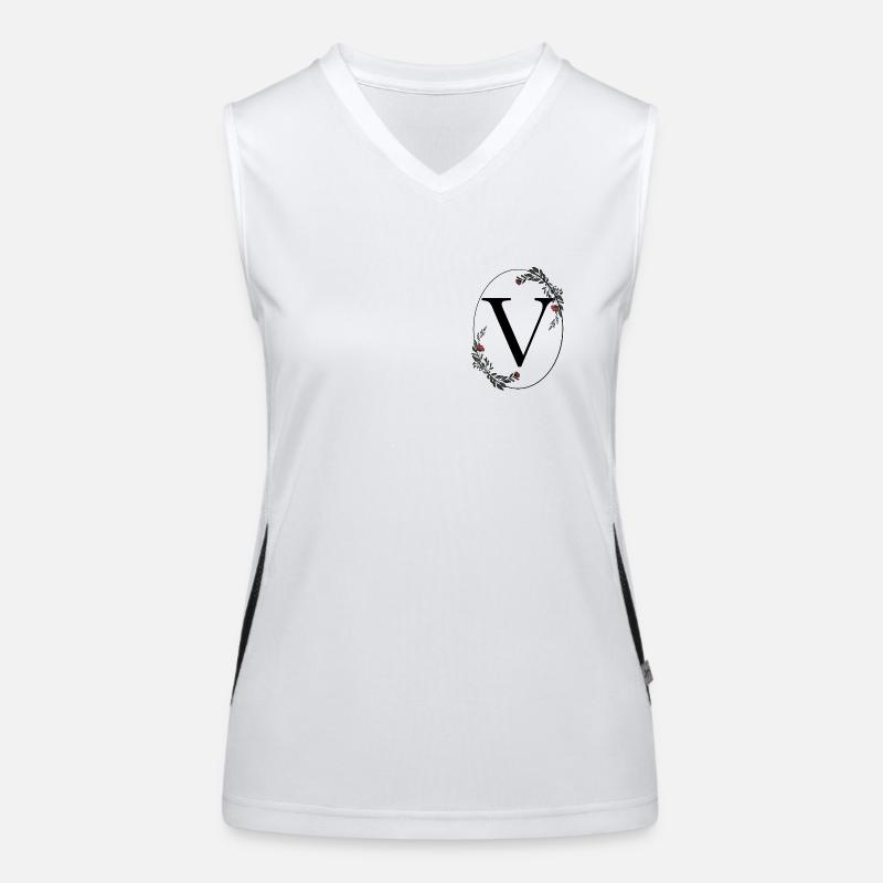 Letter V Women's Functional Contrast Tank Top