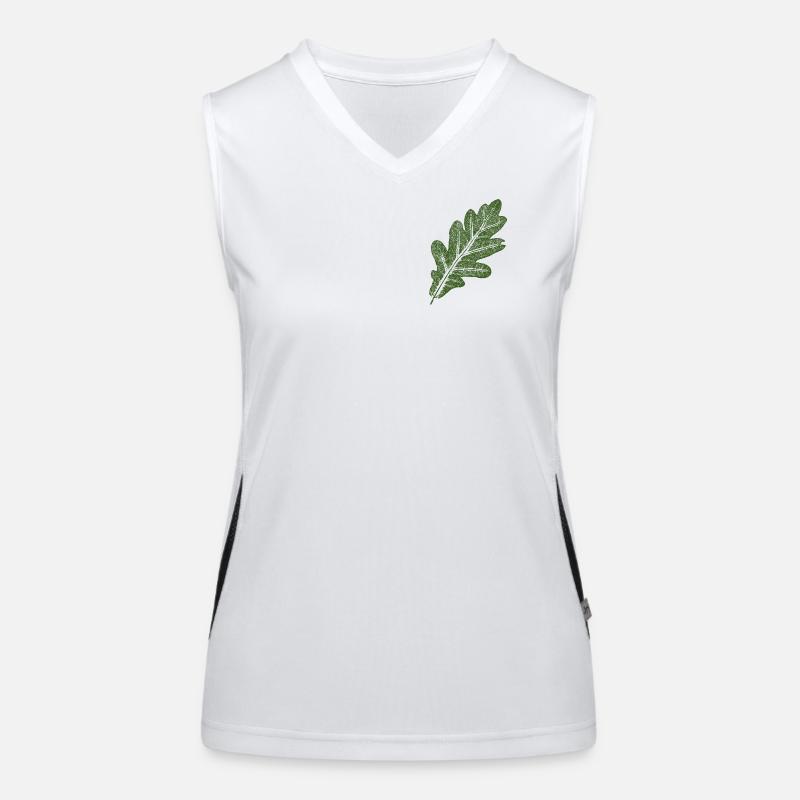 Feuille de chêne / Vert Débardeur respirant contrasté Femme