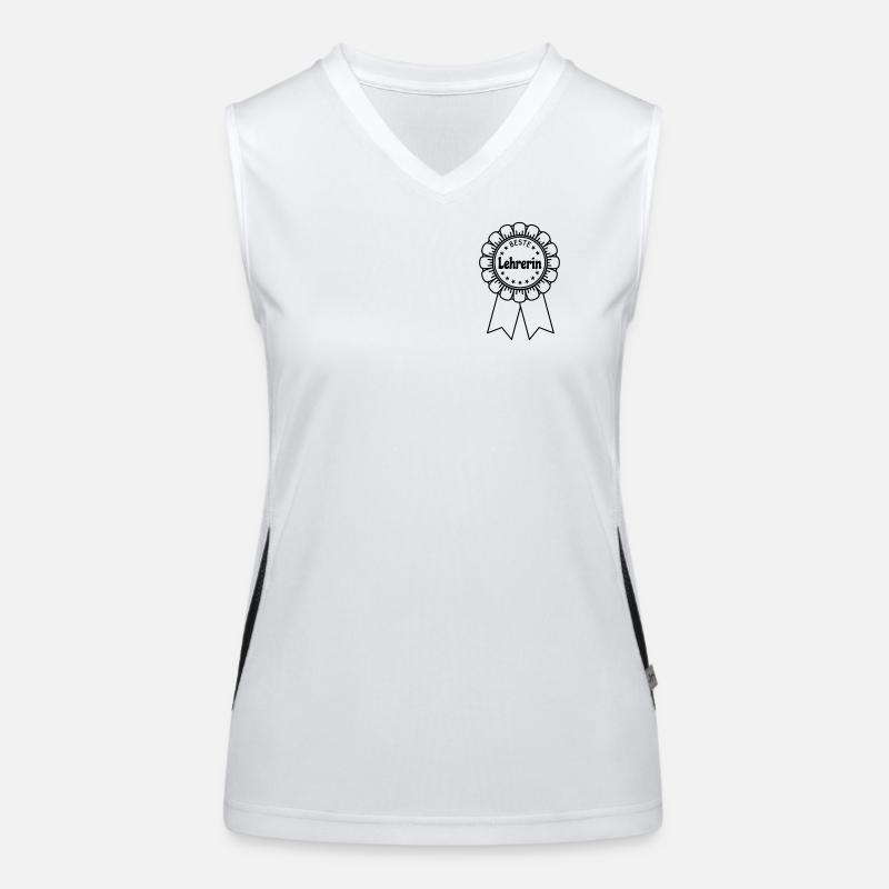 Beste Lehrerin Funktionelles Kontrast-Tank Top für Frauen