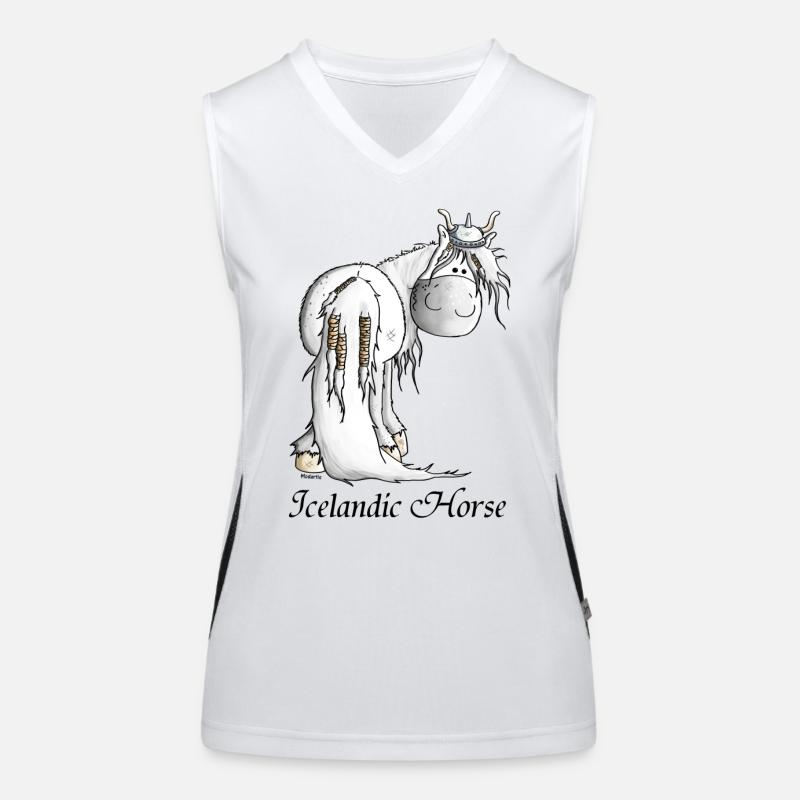 Wilder Wikinger Isländer - Pferd Funktionelles Kontrast-Tank Top für Frauen