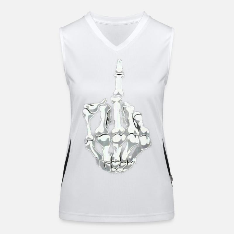 Skeleton Finger Women's Functional Contrast Tank Top