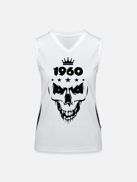 Skull (1960) - Women's Functional Contrast Tank Top - white/black - Front