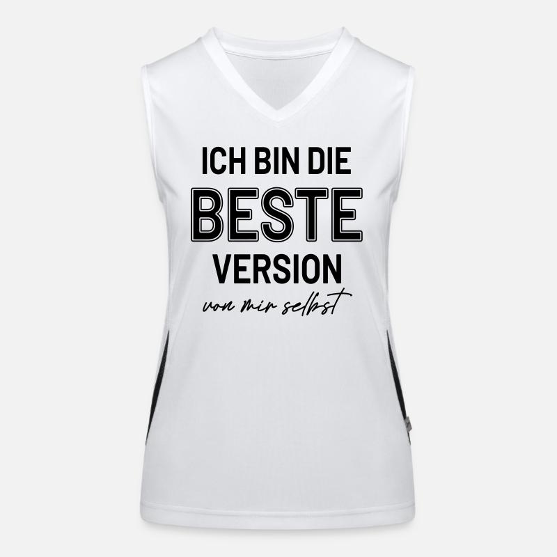 Statement Beste Version Selbstbewusst HerzAufShirt Funktionelles Kontrast-Tank Top für Frauen