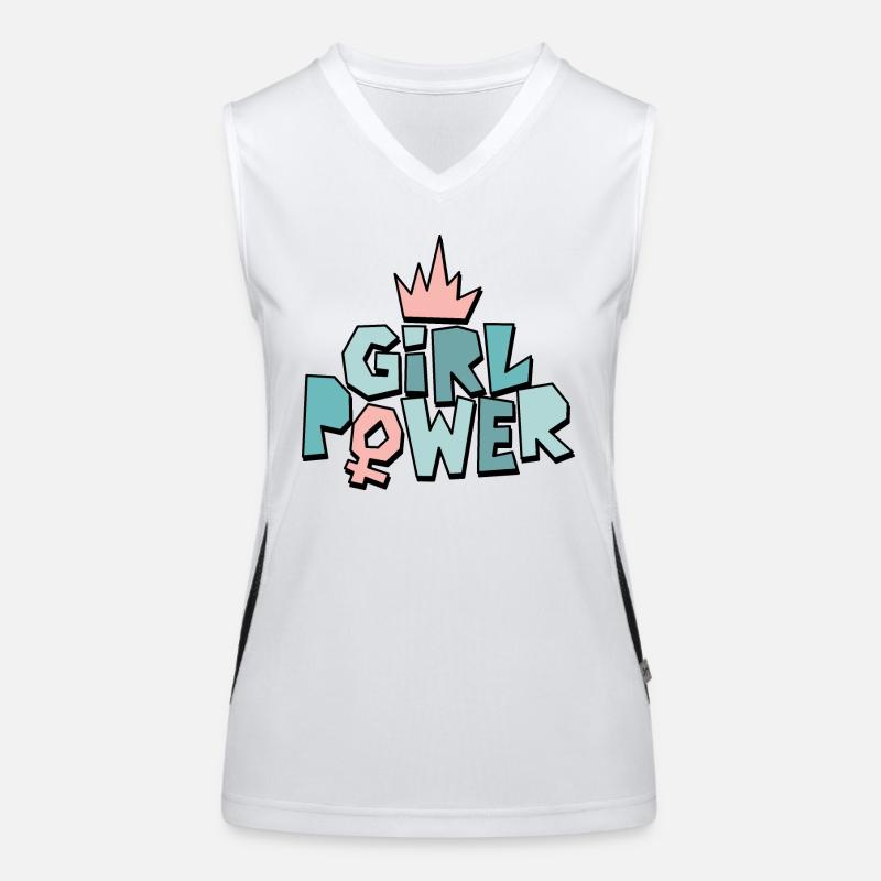 Mädchenpower oder Frauenpower Funktionelles Kontrast-Tank Top für Frauen
