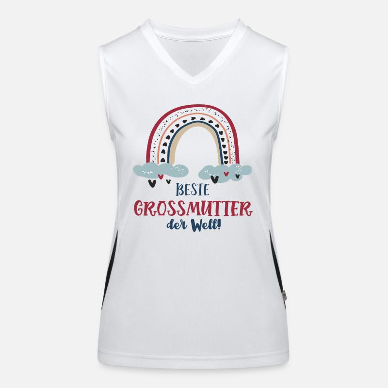 Beste Grossmutter Regenbogen Grossmama Oma Omi Funktionelles Kontrast-Tank Top für Frauen
