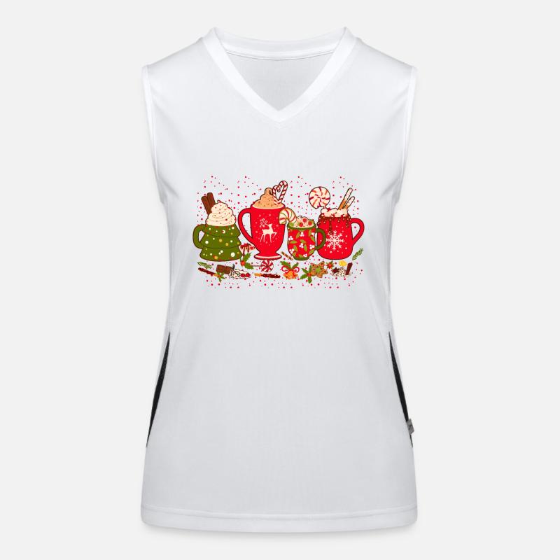 Weihnachtskaffee, Weihnachtsfeier, Weihnachtsstimmung Funktionelles Kontrast-Tank Top für Frauen