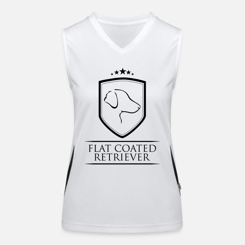 FLAT COATED RETRIEVER WAPPEN Funktionelles Kontrast-Tank Top für Frauen