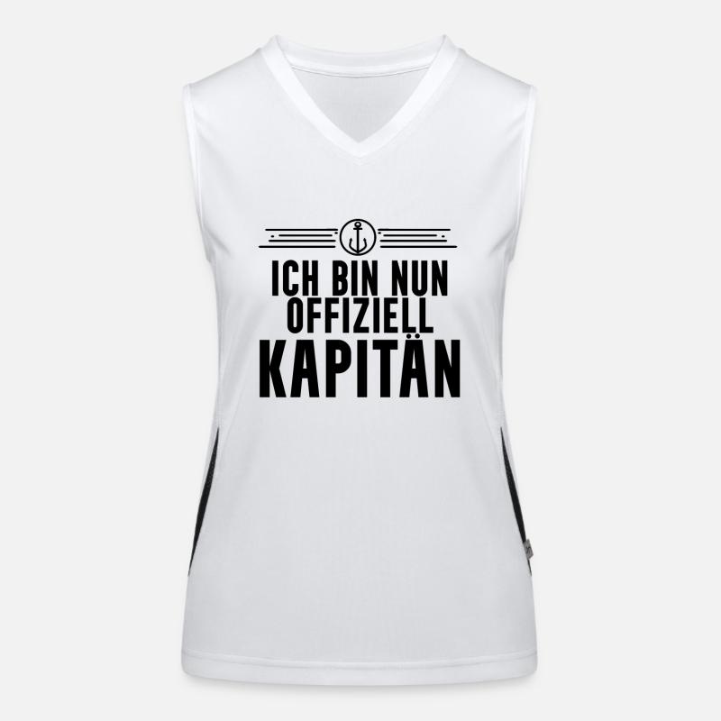 Führerschein Boot Kapitän Motorboot Geschenk Funktionelles Kontrast-Tank Top für Frauen