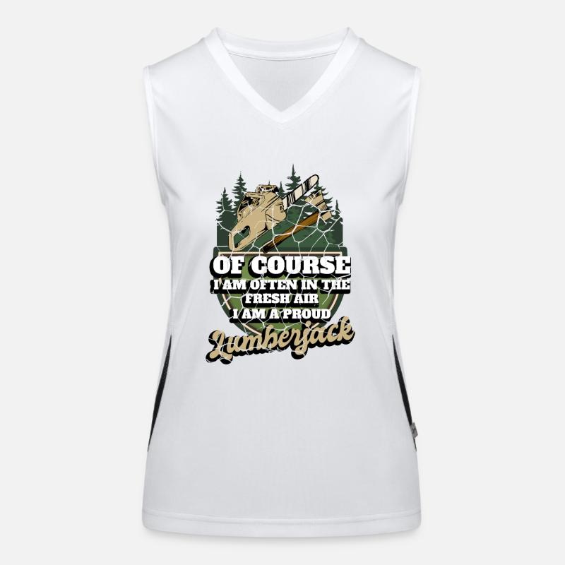 Chainsaw Forester Lumberjack Women's Functional Contrast Tank Top