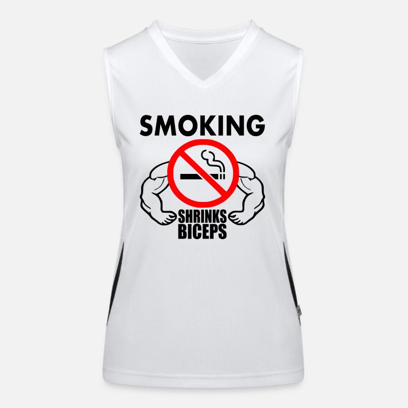 Smoking shrinks the biceps Women's Functional Contrast Tank Top