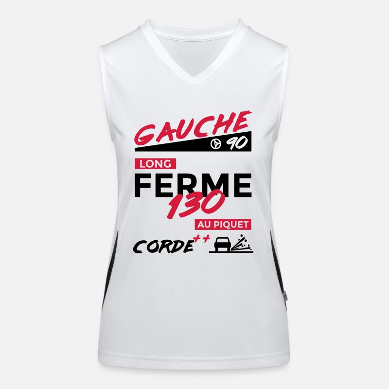 Notes Rallye - Gauche 90 long Débardeur respirant contrasté Femme
